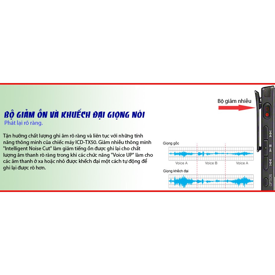 Máy ghi âm Sony ICD-TX650 16Gb - thời gian ghi dài, chất lượng cao