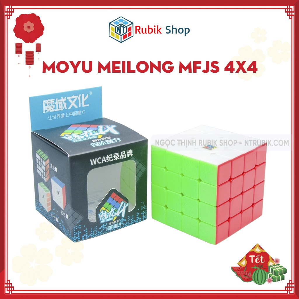 [Mã SKAMLSW194 giảm 100% đơn 50K] Rubik 4x4 Stickerless MoYu MeiLong MFJS Rubic 4 Tầng 4x4x4 Đồ Chơi Thông Minh