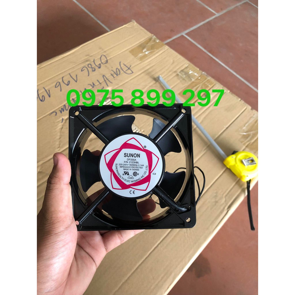 Quạt Hút Gió SUNNON 12x12 cm 220V Vuông Thông Gió Tản Nhiệt Hút Mùi