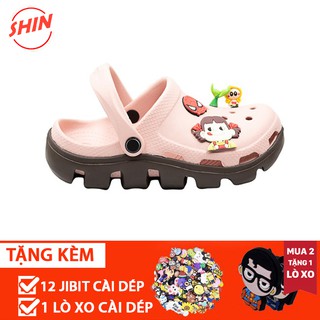 dép cross hồng đế lượn sóng siêu cute💖FREESHIP💖sục cross bít đầu hotrend DU01