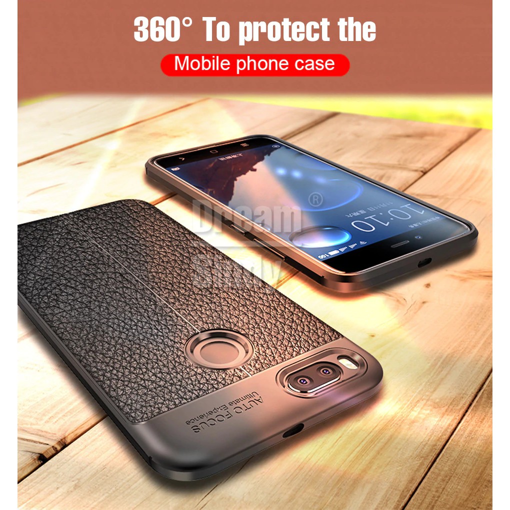 Ốp Lưng Auto Focus Vân Da Cho Xiaomi Mi 5X