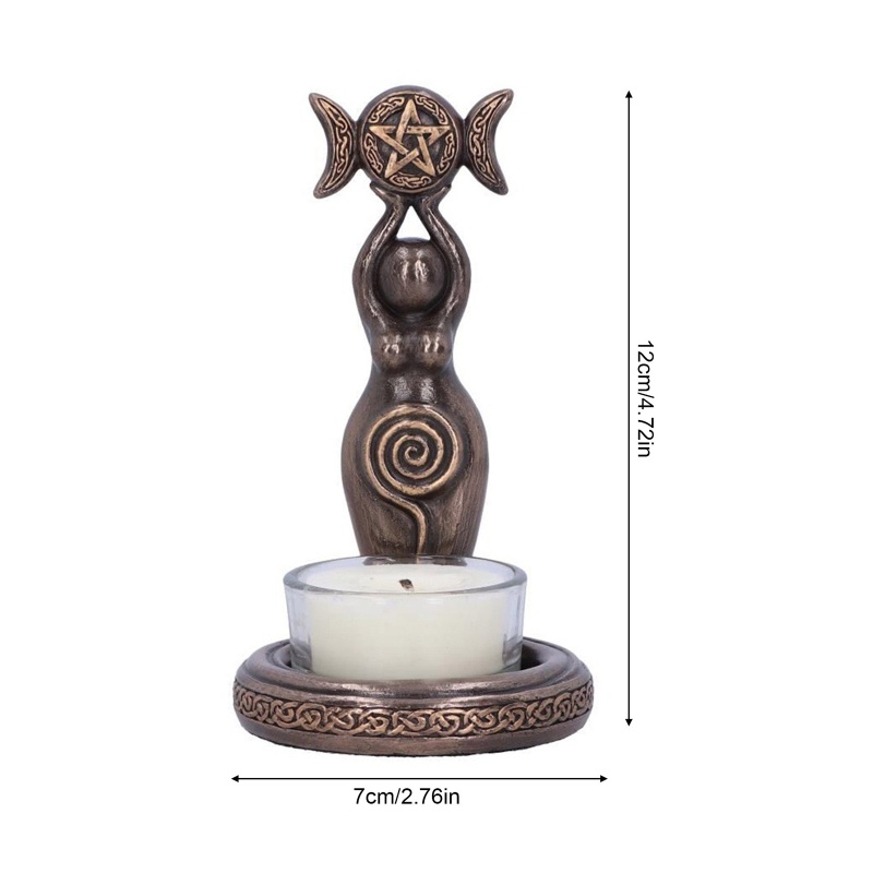 Giá Đỡ Đèn Cầy Bằng Resin Thủ Công Ba Nữ Thần Trang Trí Nhà Cửa / Văn Phòng