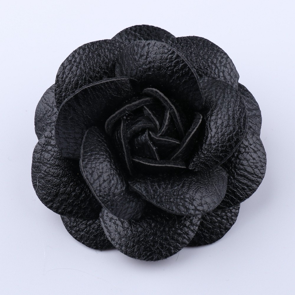 Ghim Cài Áo Hình Hoa Trà Bằng Da Pu Nhiều Màu Sắc Dùng Làm Đồ Thủ Công Diy