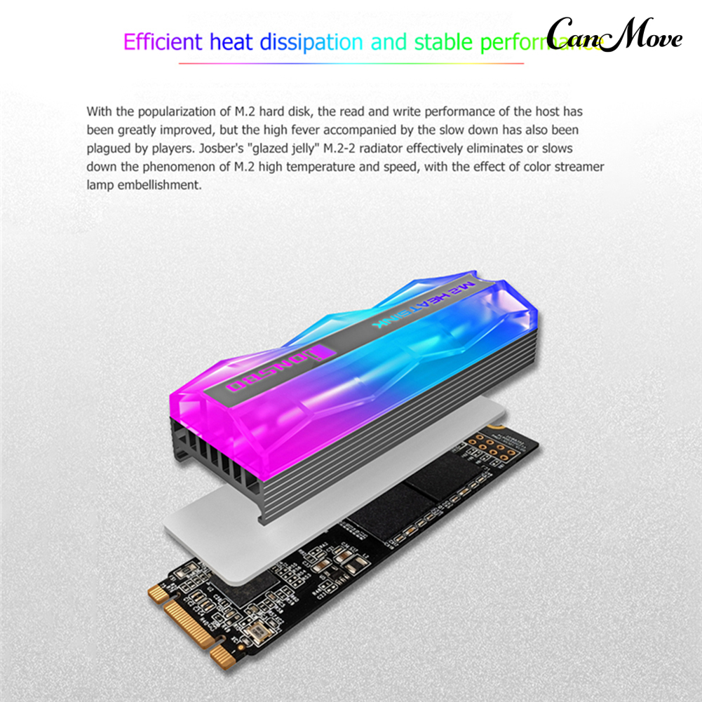 Canmove Jonsbo M.2-2 RGB/ARGB Colorful Light SSD Heatsink Solid State Hard Disk Radiator