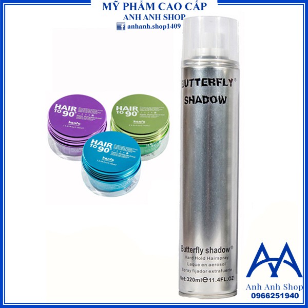 Combo Gôm Shadow/PLAYBOY TRẮNG và Sáp Kanfa