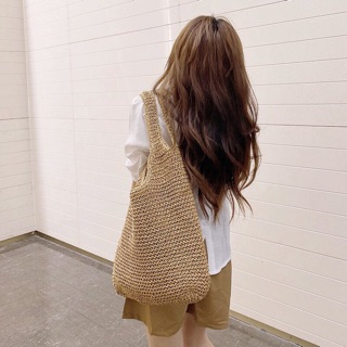 Túi cói tote size lớn siêu xinh