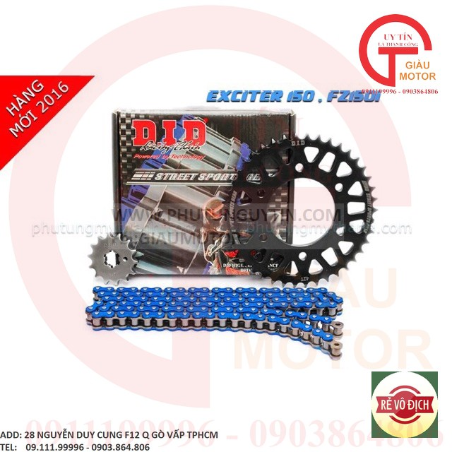 PT-YA - Nhông sên đĩa exciter 150 did chính hãng / Nhông xích yamaha exciter 150 HDS 12ly did - GIÁ TỐT - UY TÍN