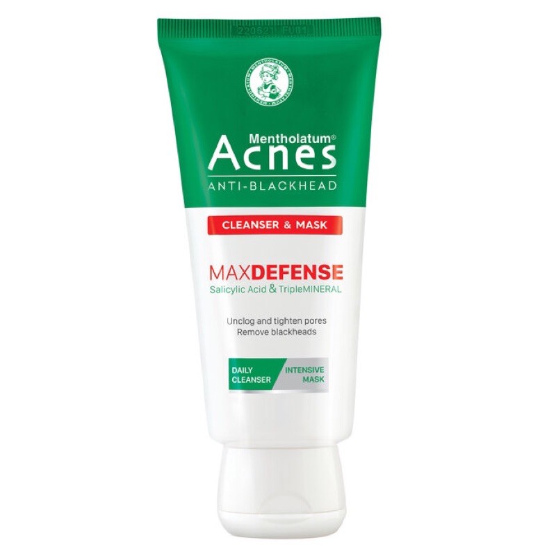 Kem Rửa Mặt & Mặt Nạ Ngăn Ngừa Mụn Đầu Đen Acnes 100g