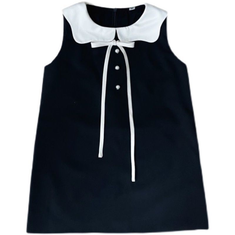 Đầm Công Chúa Không Tay Màu Đen Kiểu Cổ Điển Thanh Lịch Thời Trang Mùa Hè Cho Bé Gái