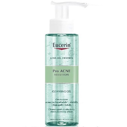 [CHÍNH HÃNG] Combo cho da nhờn mụn Eucerin: nước tẩy trang 200ml, gel rửa mặt 200ml, tẩy tế bào chết 100ml.