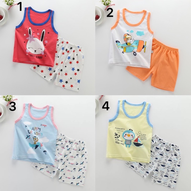 Freeship 50k_Bộ Ba Lỗ Cotton Quảng Châu Cho Bé