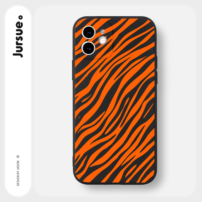 Ốp lưng JURSUE mềm chống bẩn hình độc lạ đen Cho iPhone 14 13 12 11 Pro Max SE 2020 X XR XS 8 7 ip 6S 6 Plus Y2357