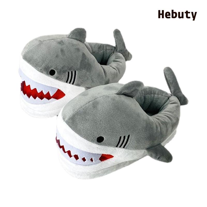 Dép Bông Đi Trong Nhà Hình Cá Mập Giữ Ấm Vui Nhộn Cho Cặp Đôi