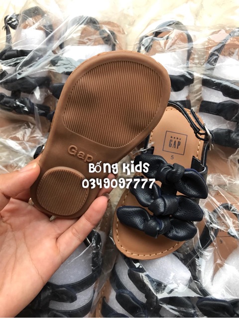 Sandal Bé Gái Buộc Nơ Navy