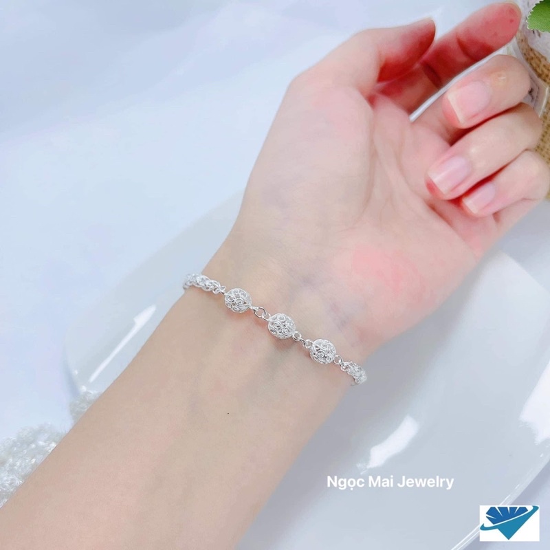 Lắc tay cầu dây phụng bạc ta Ngọc Mai Jewelry sang xịn đẹp mê