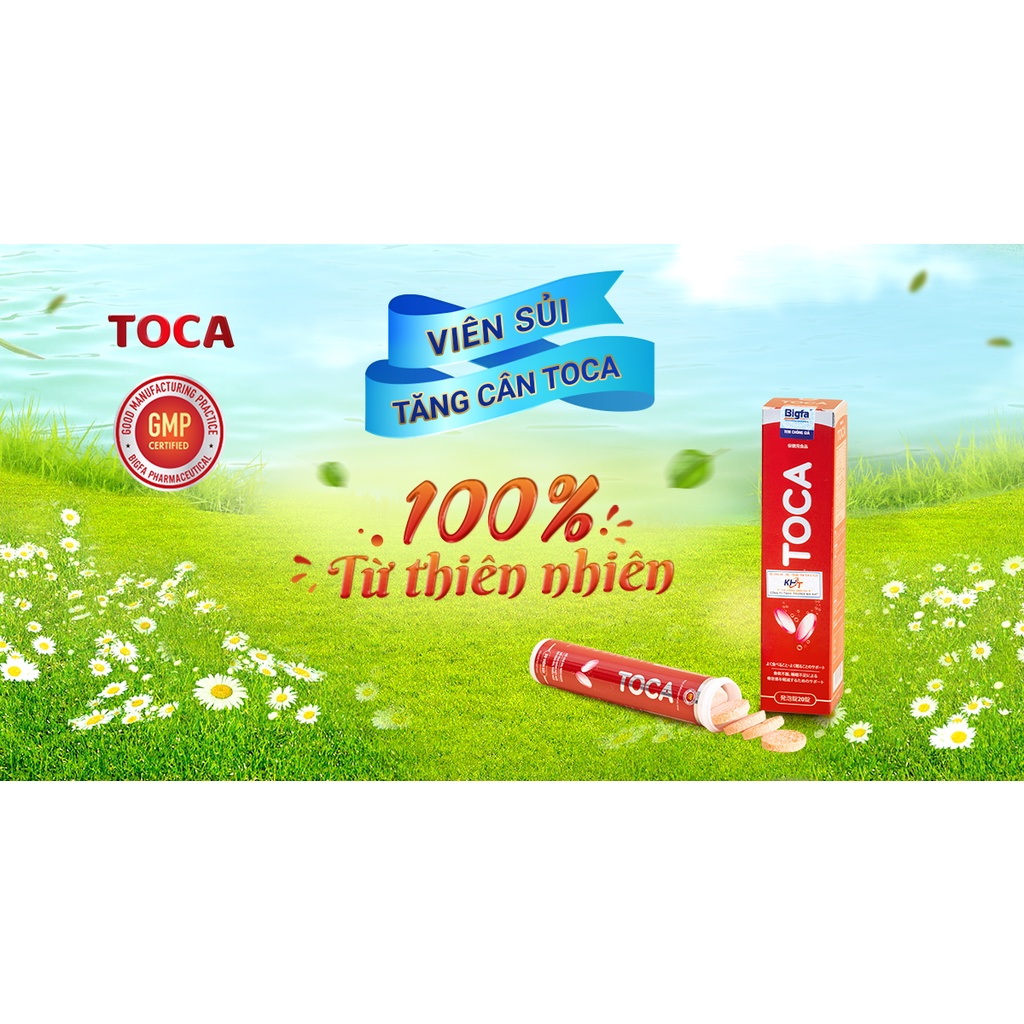 ✅ Viên Sủi Tăng Cân TOCA 3 Tem ✅ Tăng cân ăn ngon ngủ ngon tăng cường sức đề kháng tiêu hóa tốt giảm mệt mỏi