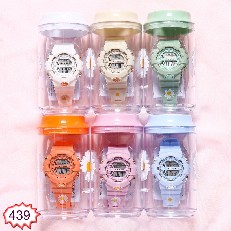 ĐỒNG HỒ NAM NỮ AOSUN IN HOA CÚC 439 FORM TRÒN THỜI TRANG HOT TREND | BigBuy360 - bigbuy360.vn