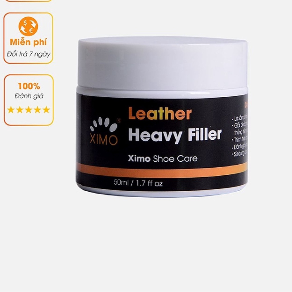 Kem Bả Ma Tít Heavy Filler Vá Sửa ᴄhữa Vết Rách, Vết Rạn, Nứt, Bong Tróc Trên Da Giày, Ghế, Túi Ví XIMO XI09