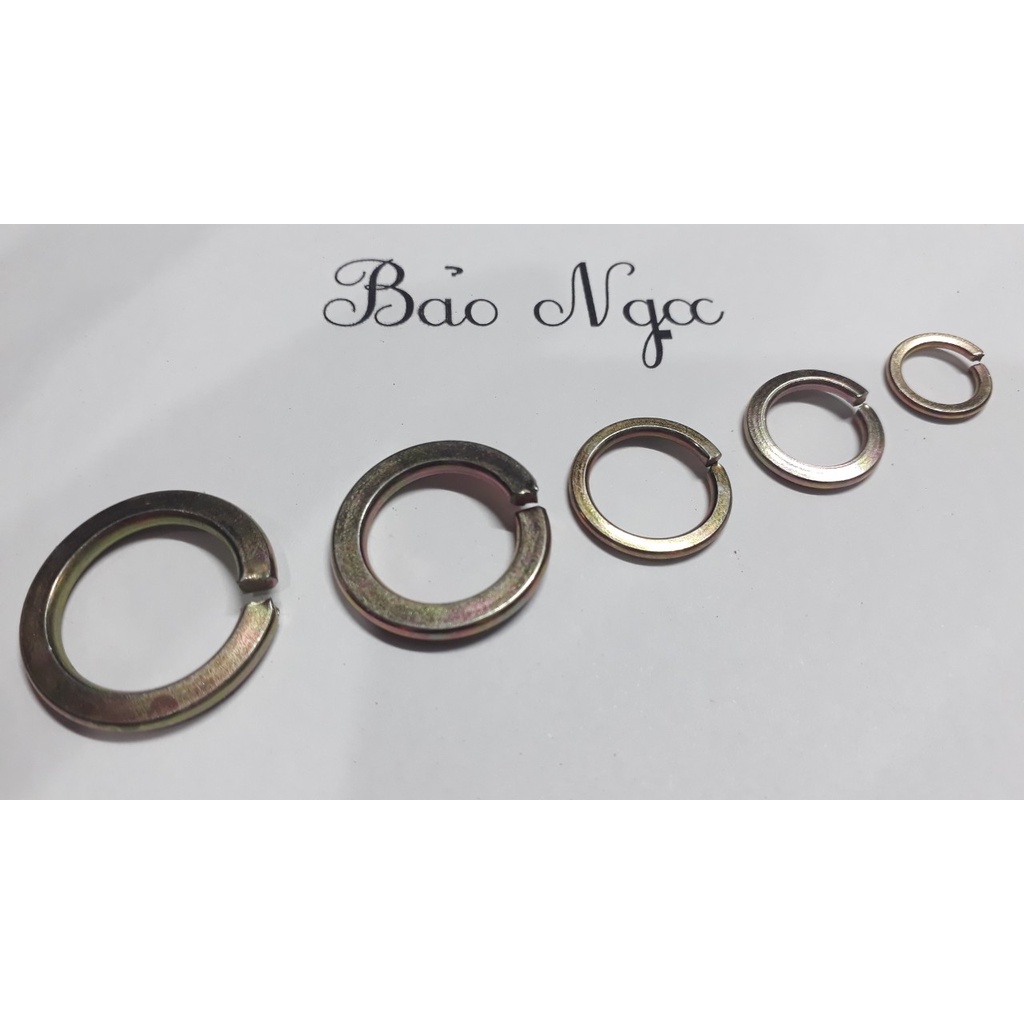 Combo 10 lông đền que lót đai ốc vặn bulon từ M8 đến M16 vòng đệm kim loại hỗ trợ siết chặt bu lon