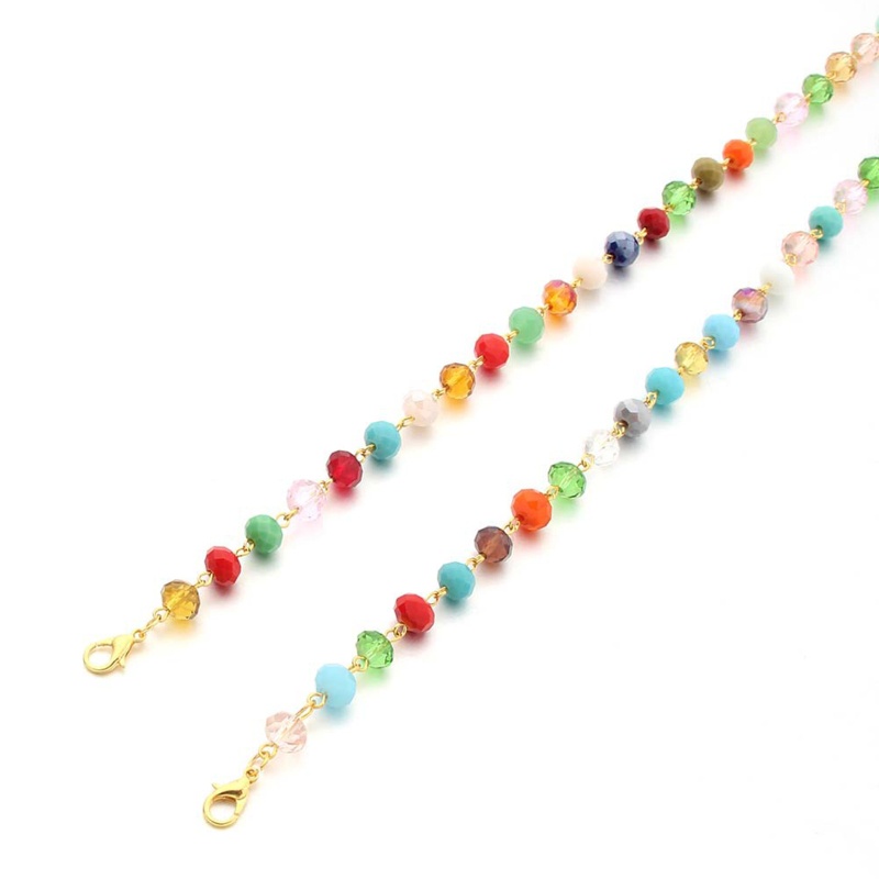 Dây đeo kính mắt / khẩu trang xỏ hạt pha lê nhân tạo nhiều màu tùy chọn