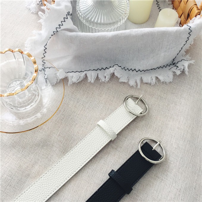 SUXI Thắt lưng phối khóa tròn phong cách retro đơn giản dành cho nữ