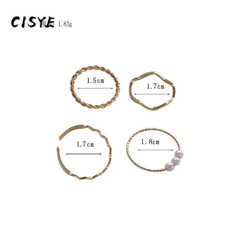 Set 4/ 5 nhẫn đeo ngón tay thiết kế sang trọng thời trang