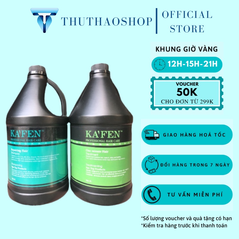 Dầu Gội Xả Can 5L KAFEN Phục Hồi Tóc - Siêu Rẻ, Siêu Mềm Mượt [CHÍNH HÃNG]