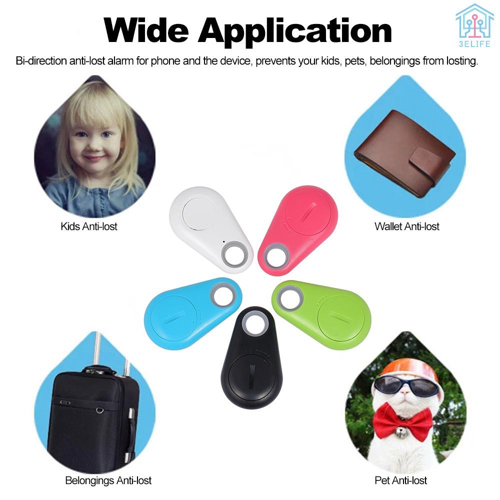 Smart GPS Tracker Finder Bluetooth Locator Wireless Anti Lost Alarm Sensor Selfie Shutter Voice Recording for Key Wallet Car Kids Pets Dog