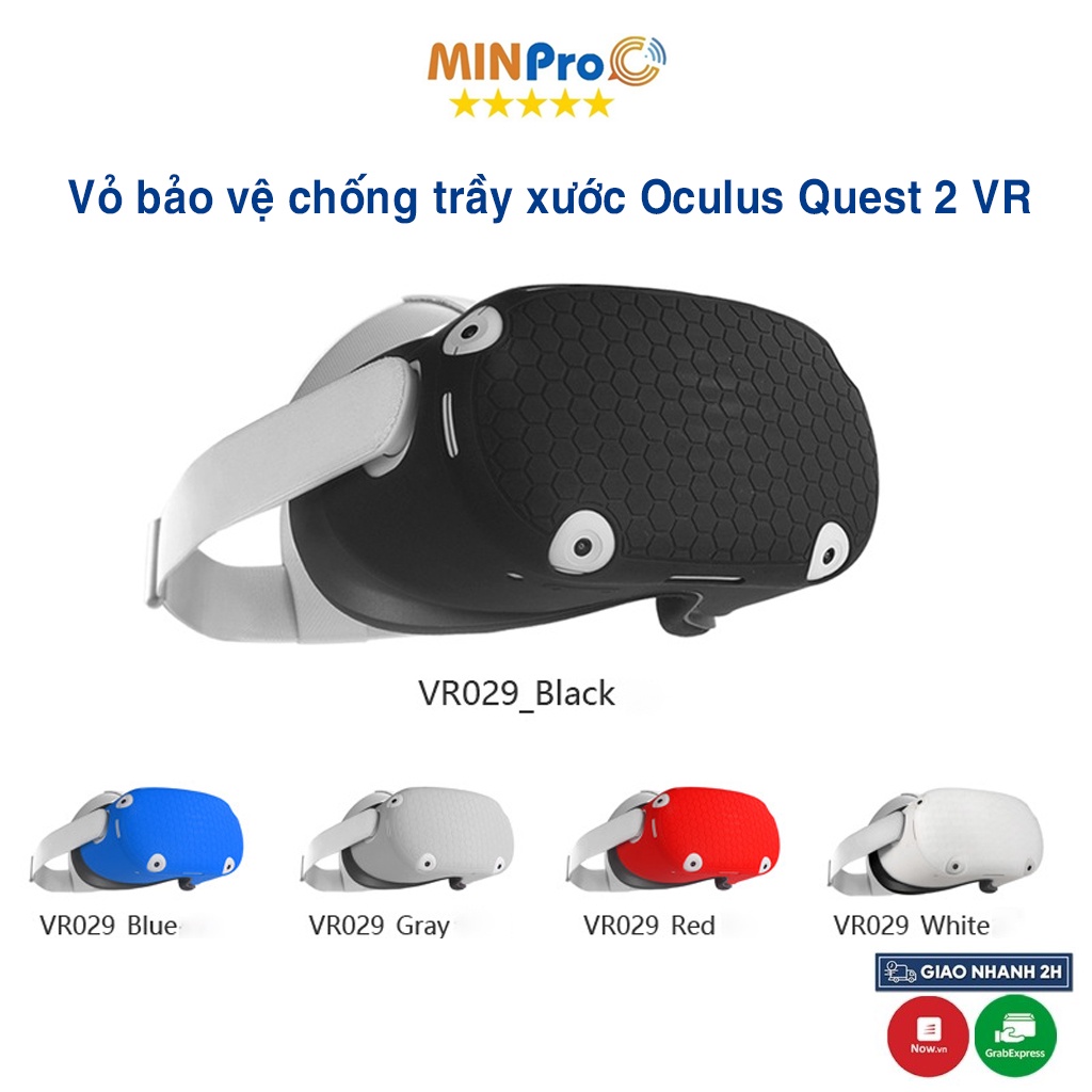 Vỏ silicon bảo vệ chống trầy xước cho kính thực tế ảo Oculus Quest 2 VR - MINPRO