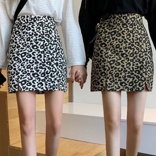 Chân Váy Nữ Chữ A Dáng Ngắn Họa Tiết Da Beo Fullsize 2 Màu Ulzzang CV09