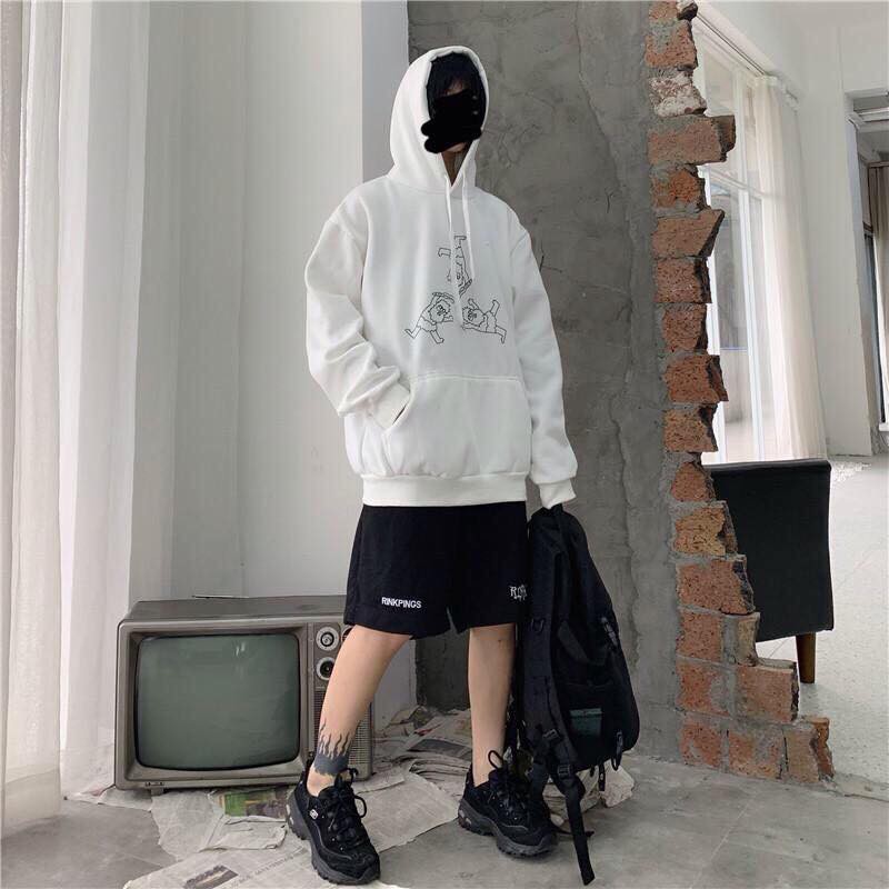 Áo Khoác Hoodie In Hình Ulzzang Unisex Chất Nỉ Bông Cao Cấp Dáng Rộng Nam Nữ - MM