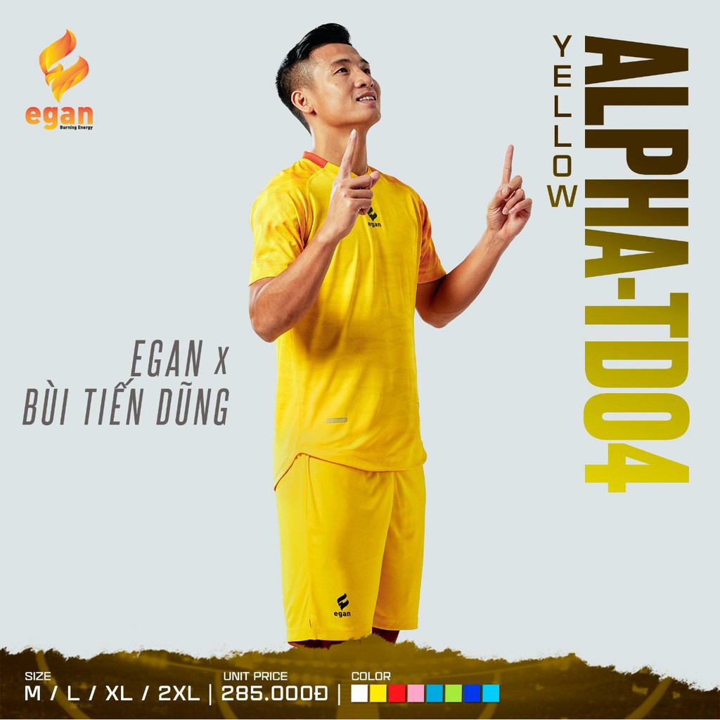 [Mã LT50 giảm 50k đơn 250k] Áo bóng đá không logo Egan Alpha TD04 vải mè cao cấp