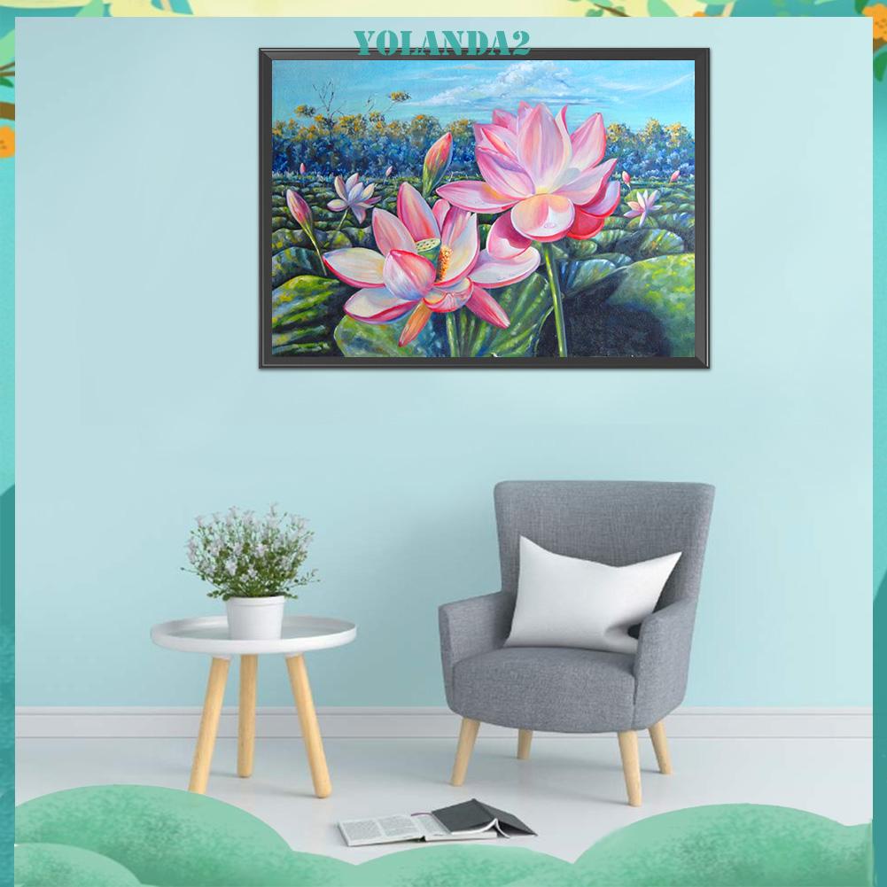 Toàn Bộ Tranh Thêu Chữ Thập Họa Tiết Hoa Sen 11CT