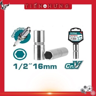 16mm đầu tuýp lục giác mở bugi xe máy 1/2" total thsps12166