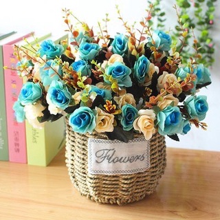 Hoa Trang Trí - Giỏ Hoa Giả Mây I LOVE U Cắm Sẵn Nhiều Mẫu Trang Trí Để Bàn Mã ML-001