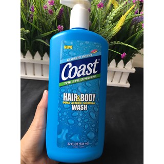 Sữa tắm gội Coast 2 in 1 dạng gel dành cho nam
