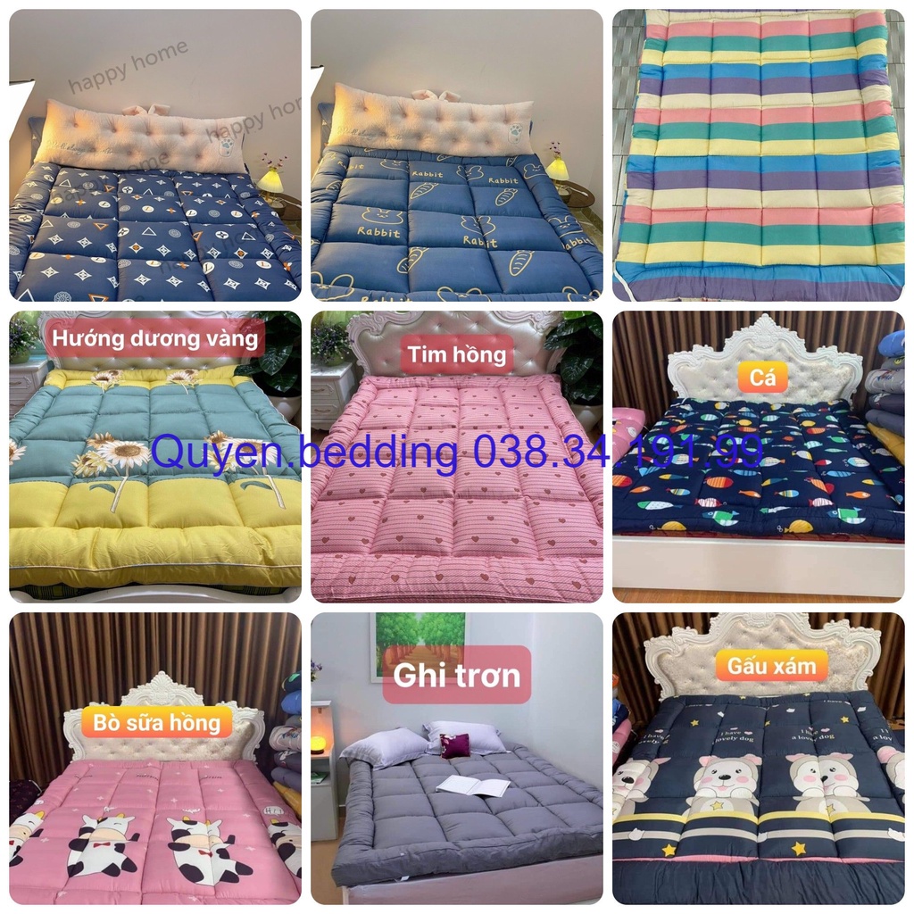 Đệm Topper Xuất Nhật Cao Cấp Nệm Topper Chất Liệu Cotton Polly Dày Dặn Êm Ái Bảo Vệ Vai Gáy Cột Sống Gấp Gọn Tiện Nghi