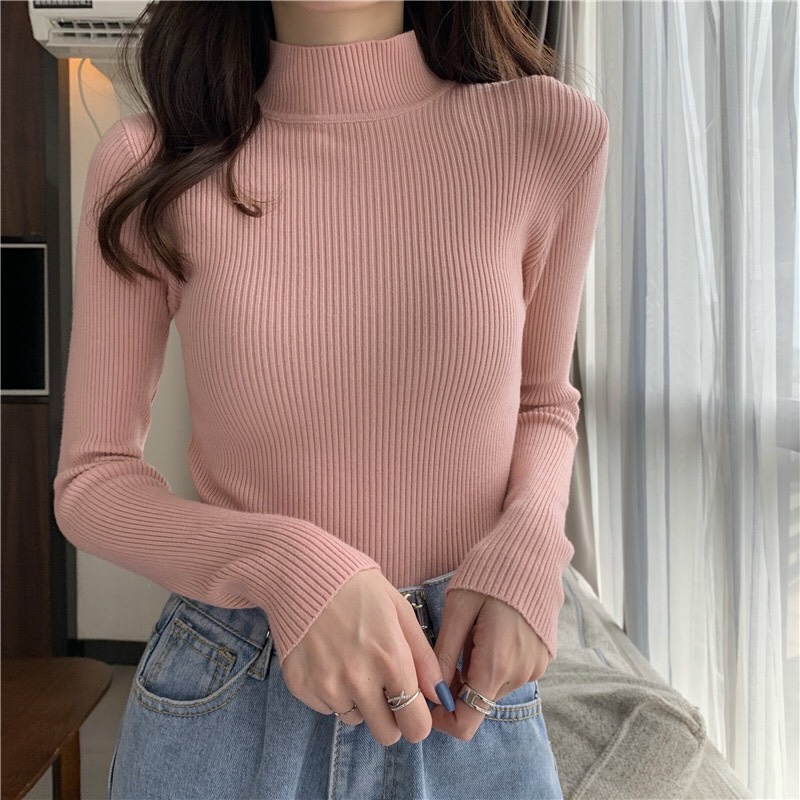 Áo Len Giữ Nhiệt Nữ Cổ 3 Phân Chất Len Tăm Tàu Mềm Mịn | BigBuy360 - bigbuy360.vn