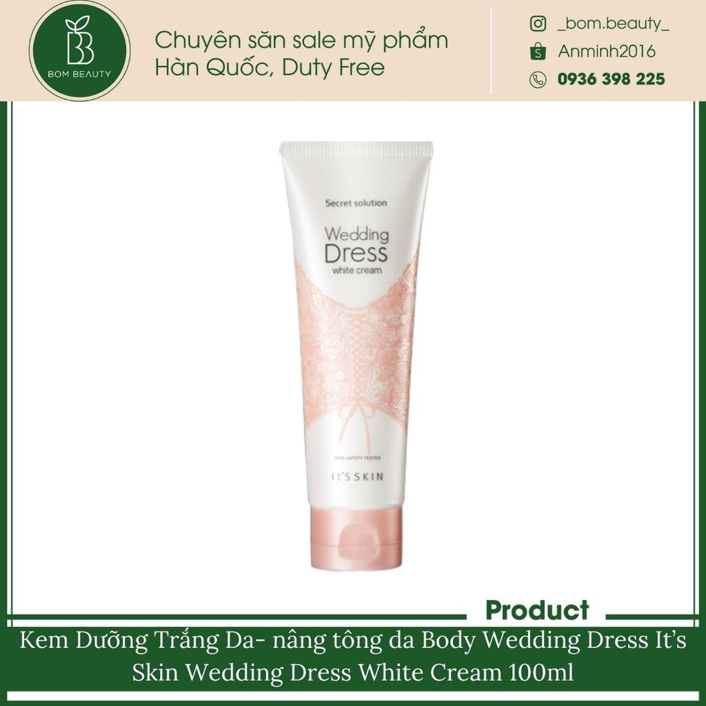 Kem dưỡng trắng da body (its skin)  It's skin Wedding Dress White Cream