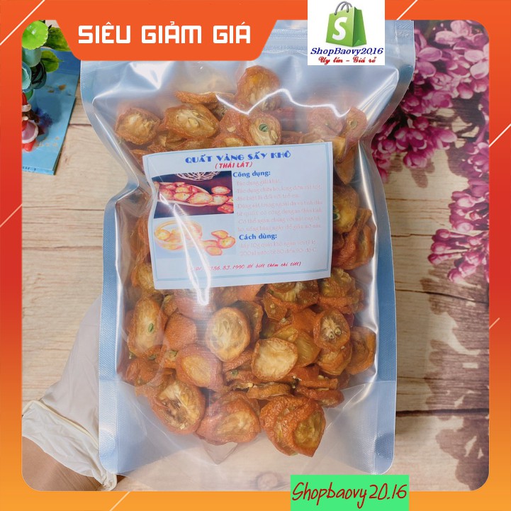 [RẺ NHẤT] Sỉ 1kg Quất Vàng Thái Lát Sấy Khô - Trà Tắc Thơm ngon