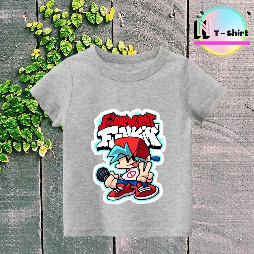 Áo thun cho bé trai và bé gái in hình Game Friday Night Funkin dễ thương kute, chất liệu cotton mềm mịn thoáng mát 03