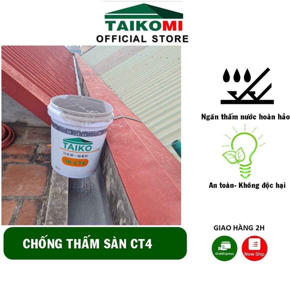 Keo Chống Thấm  CT4 Taikomi - Ngăn thấm nước cho bề mặt bê tông, xi măng cát. Phân Phối Chính Hãng