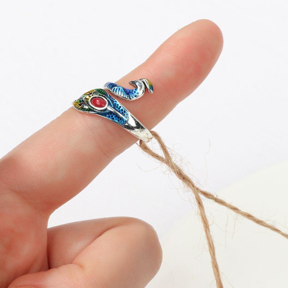 Nhẫn Đan Len Hình Chim Công Có Thể Điều Chỉnh Kích Cỡ