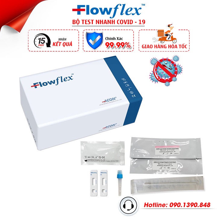 ⚡Kết Quả Cực Nhanh⚡ Bộ Test Covid Flowlex Sarscov-2 (Hộp 25 Bộ Test) – Cho Kết Quả Cực Nhanh &amp; Được Bộ Y Tế Kiếm Định