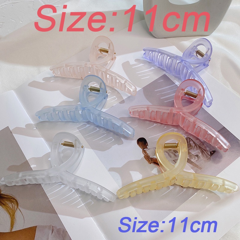 Phù Hợp Kẹp Tóc Càng Cua Bằng Acrylic Nhám Loại Lớn Phong Cách Hàn Quốc