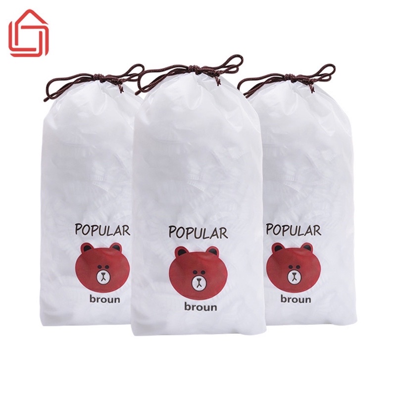 Màng bọc thực phẩm co giãn sử dụng lò vi sóng, chống bụi bẩn, côn trùng hình gấu dễ thương