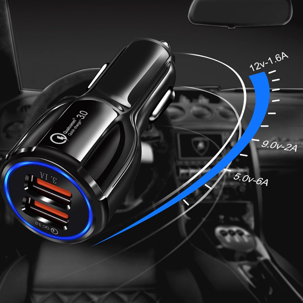 Tẩu Sạc Nhanh 3.0 12V 30W Trên Xe Ô Tô Cho Điện Thoại Android iPhone