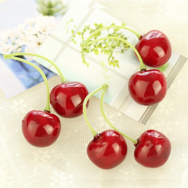 Set 2 quả cherry trang trí , decor,làm phụ kiện chụp ảnh