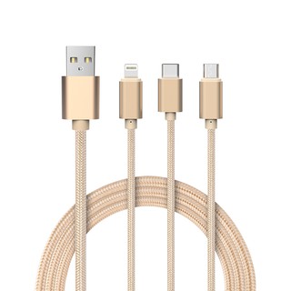 Dây cáp dù 3 trong 1 lightning/micro/type-c 1.3m s-m320 - chính hãng joyroom