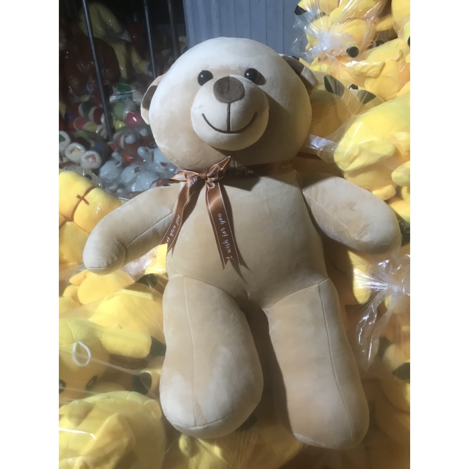 Gấu bông Teddy Bear đeo nơ làm quà tặng - vãi co dãn 4 chiều siêu mềm mịn - Tiệm Gấu Xinh